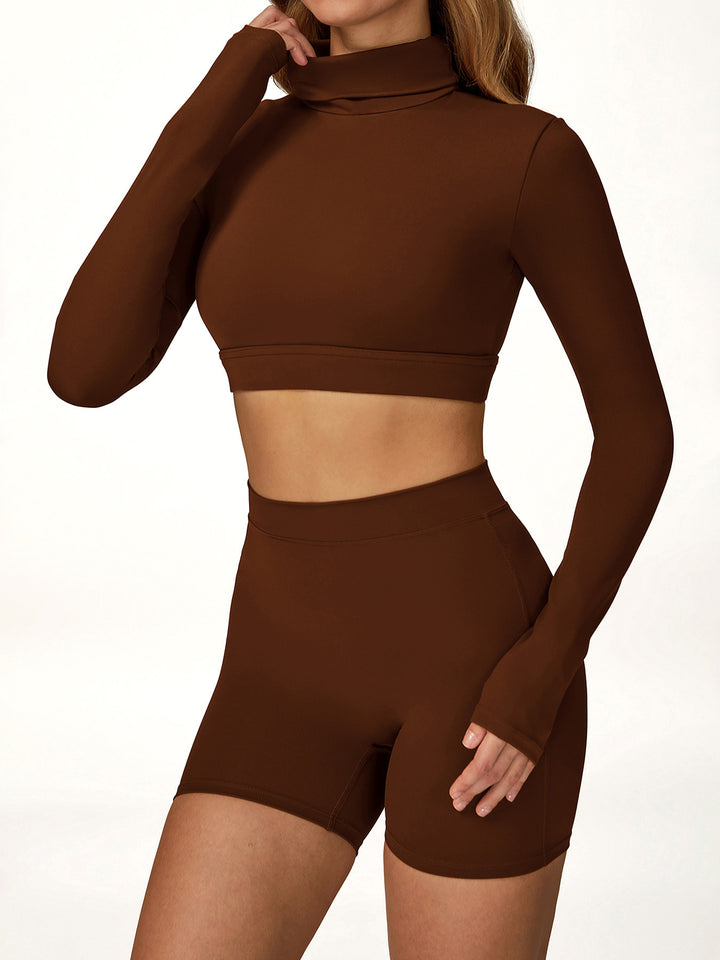 Hollow-Back Long Sleeve Sports Top