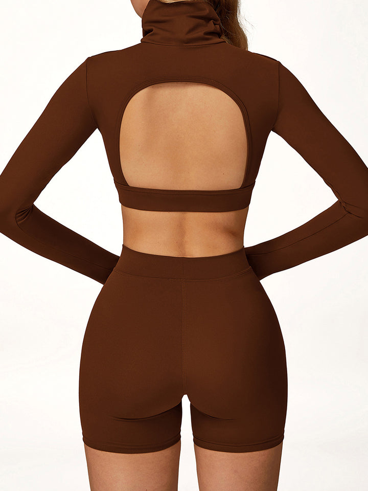 Hollow-Back Long Sleeve Sports Top