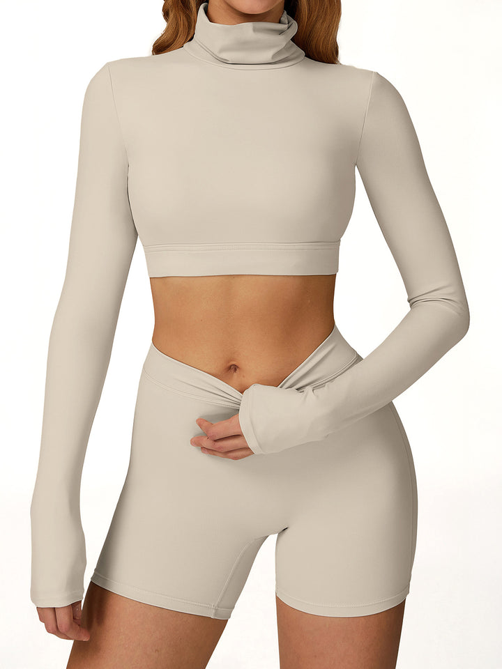 Hollow-Back Long Sleeve Sports Top