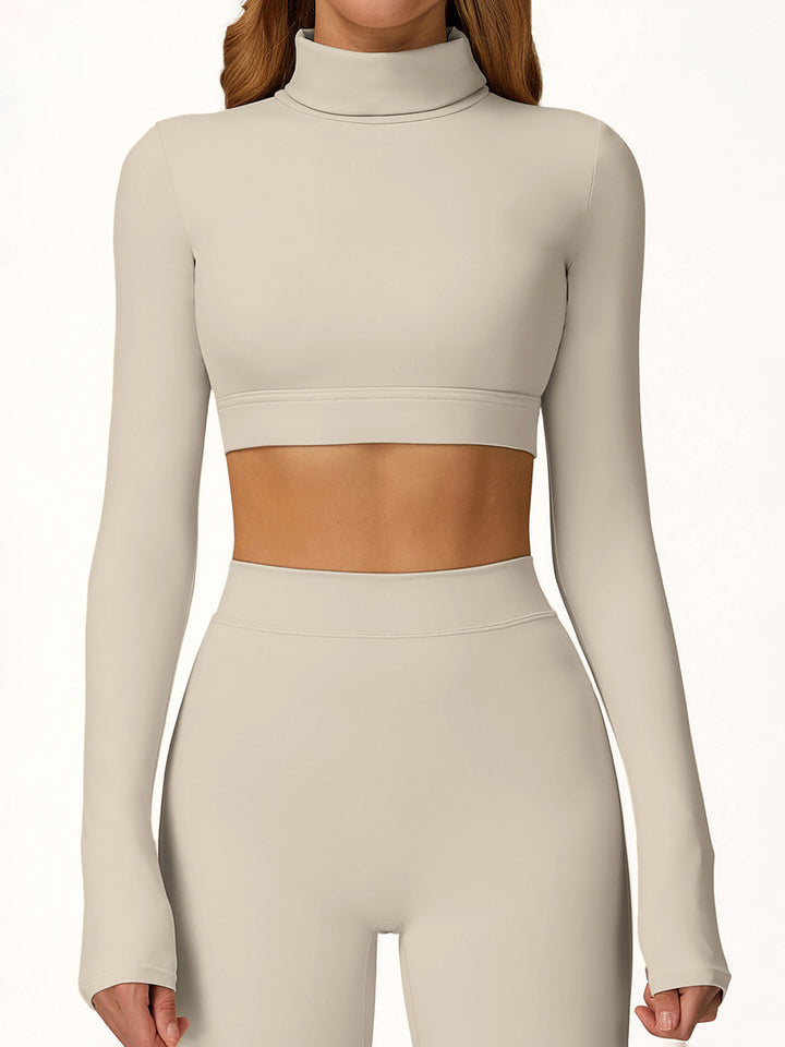 Hollow-Back Long Sleeve Sports Top