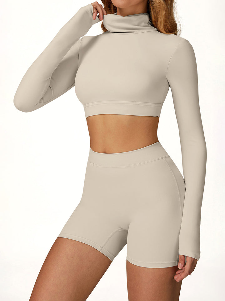 Hollow-Back Long Sleeve Sports Top