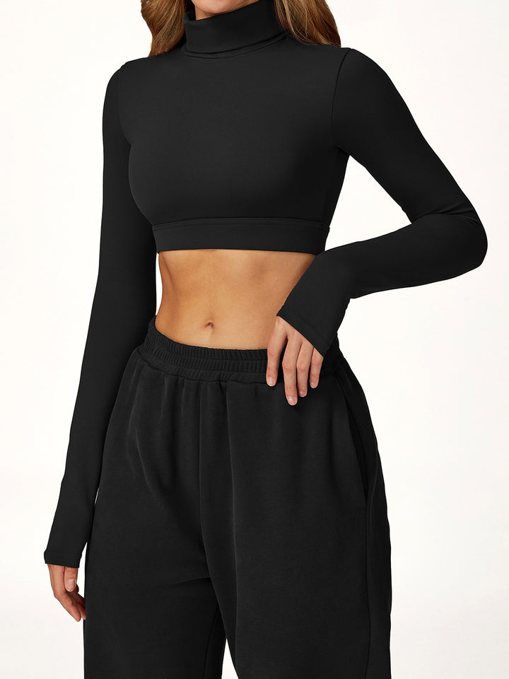 Hollow-Back Long Sleeve Sports Top