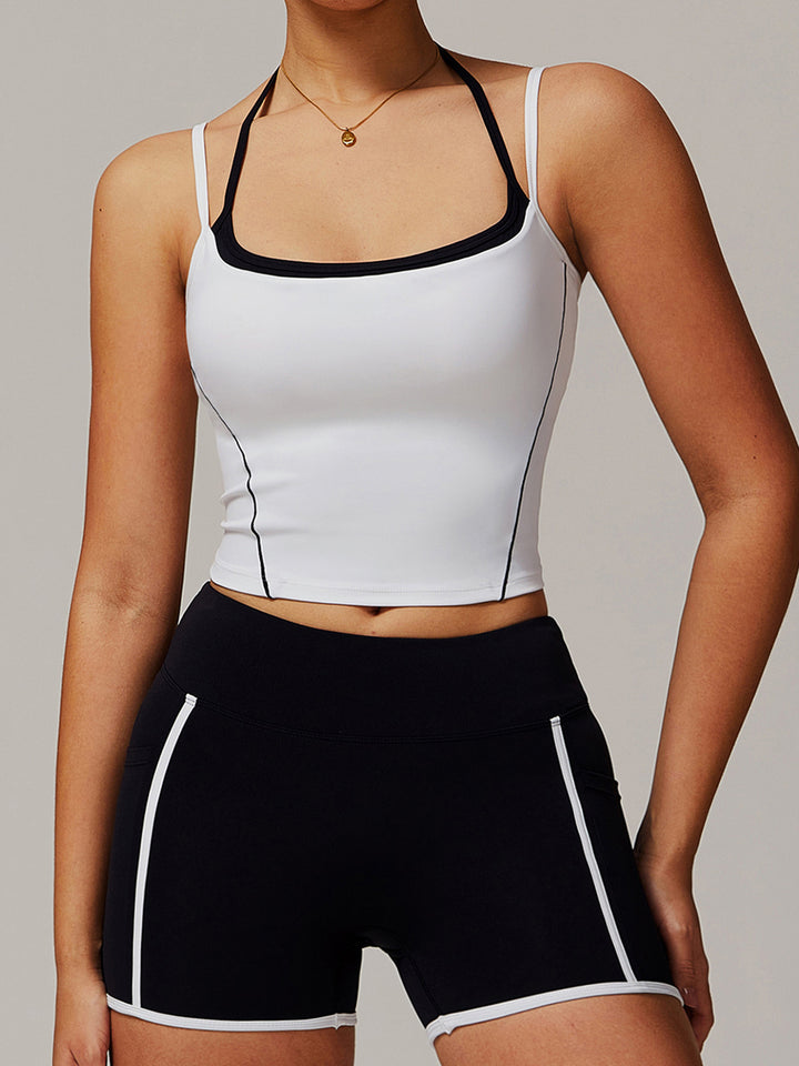 Hollow Back Halter Top