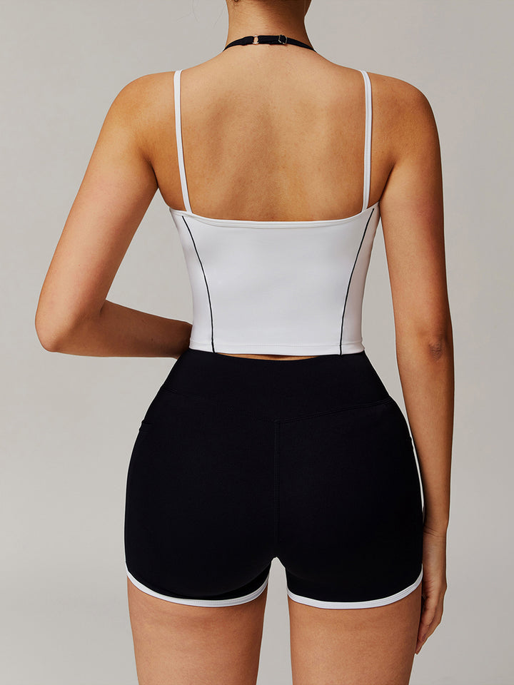 Hollow Back Halter Top