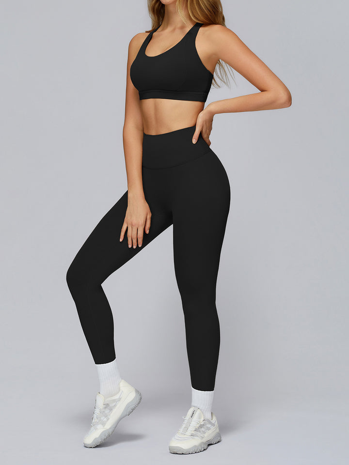Hollow Cross-Back Sports Bra