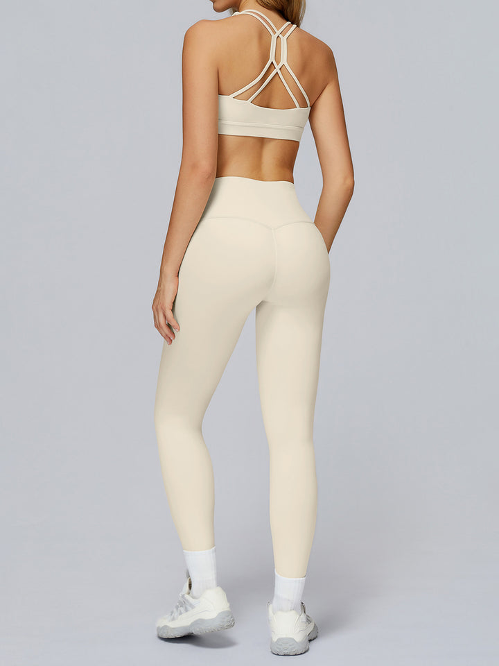Hollow Cross-Back Sports Bra