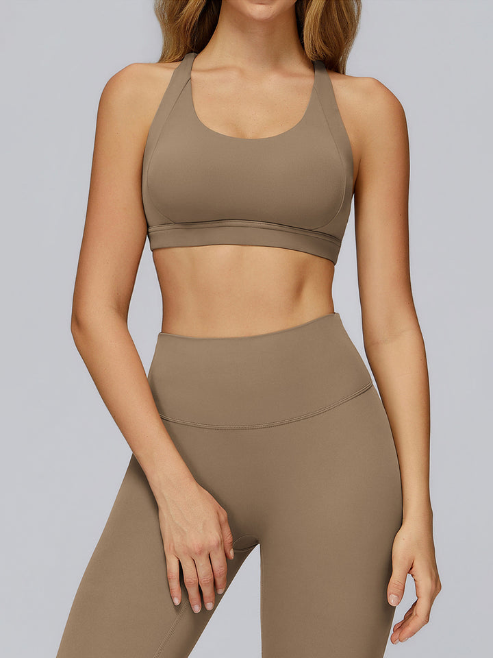 Hollow Cross-Back Sports Bra