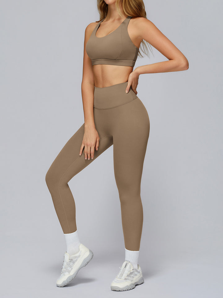 Hollow Cross-Back Sports Bra