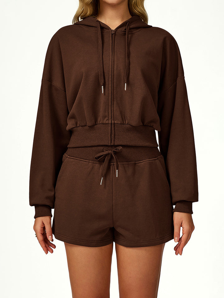 Hooded Zip Cardigan Coat