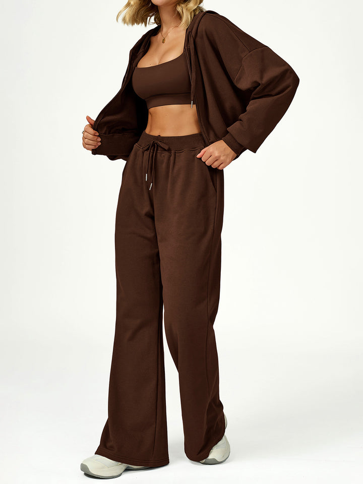 Hooded Zip Cardigan Coat