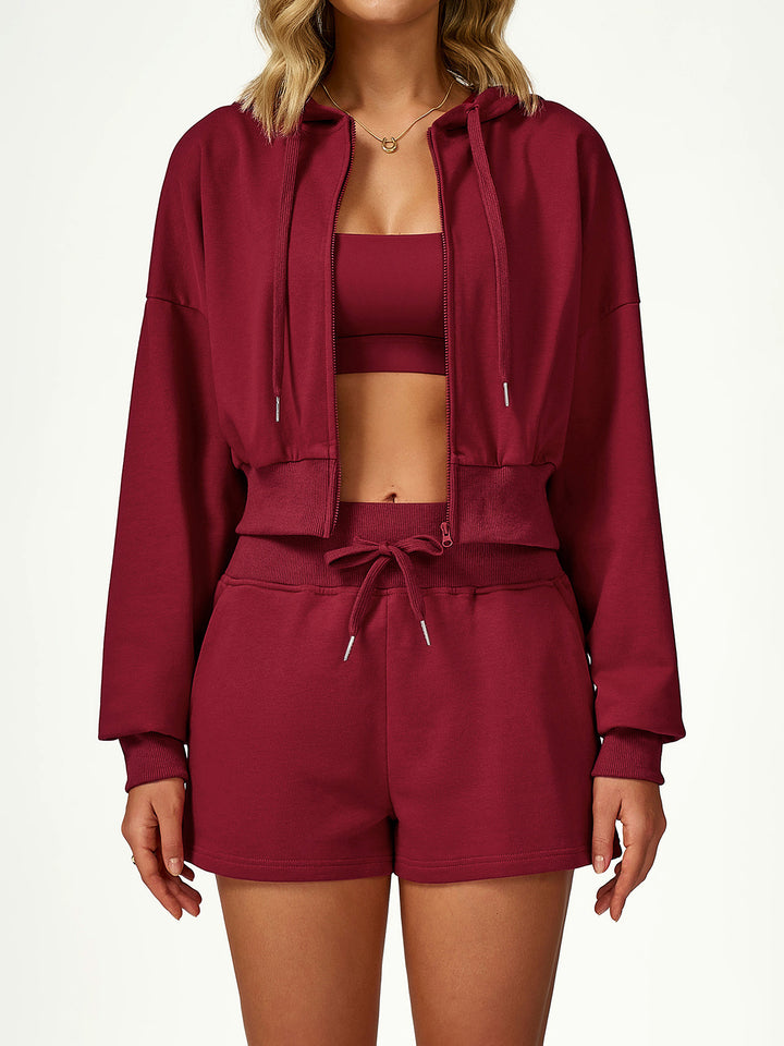 Hooded Zip Cardigan Coat