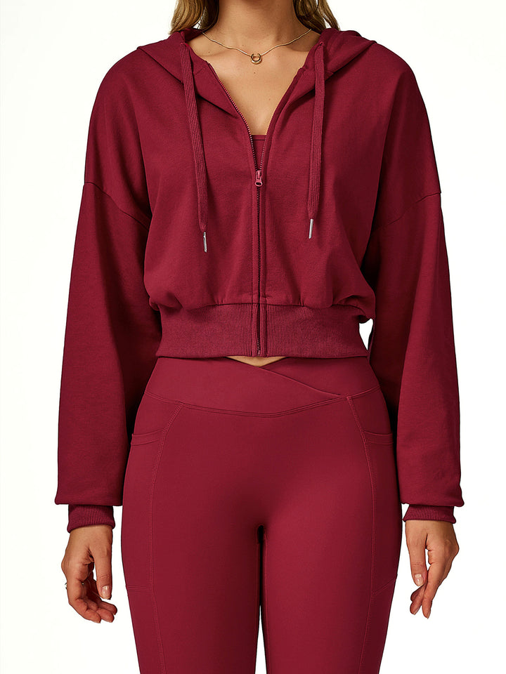 Hooded Zip Cardigan Coat
