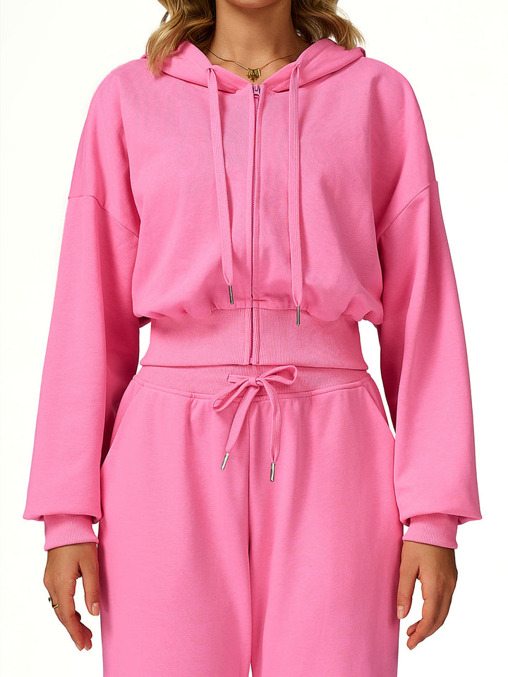 Hooded Zip Cardigan Coat