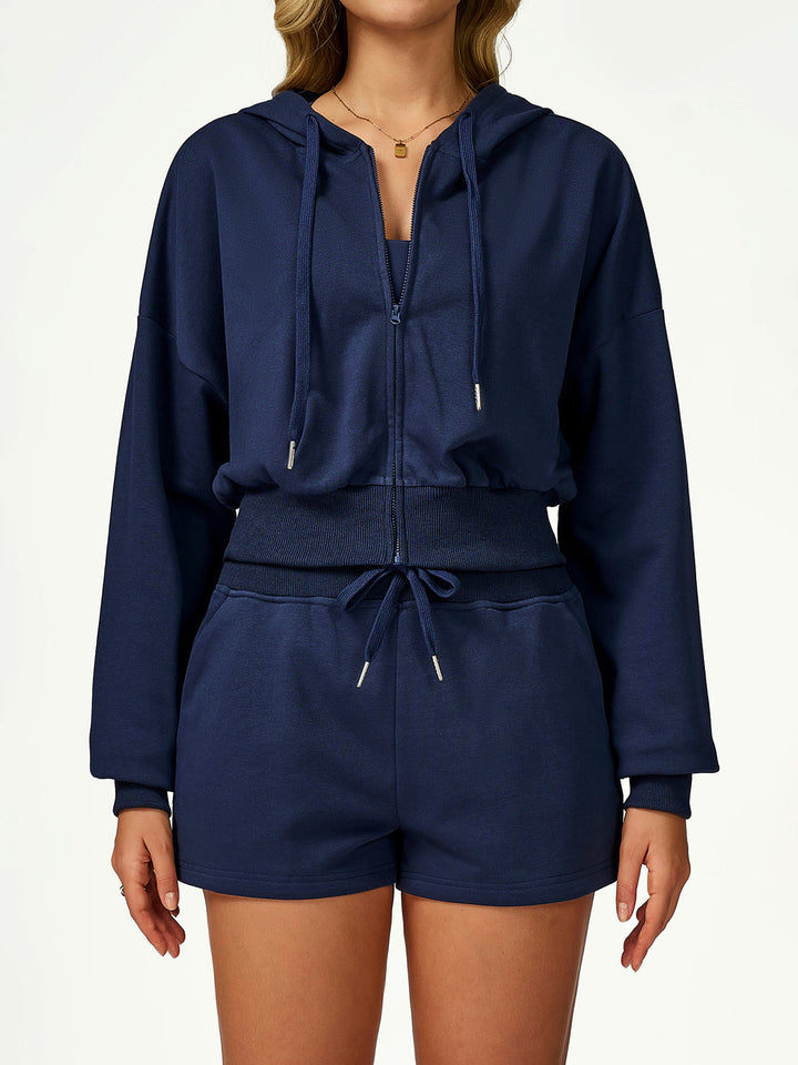 Hooded Zip Cardigan Coat