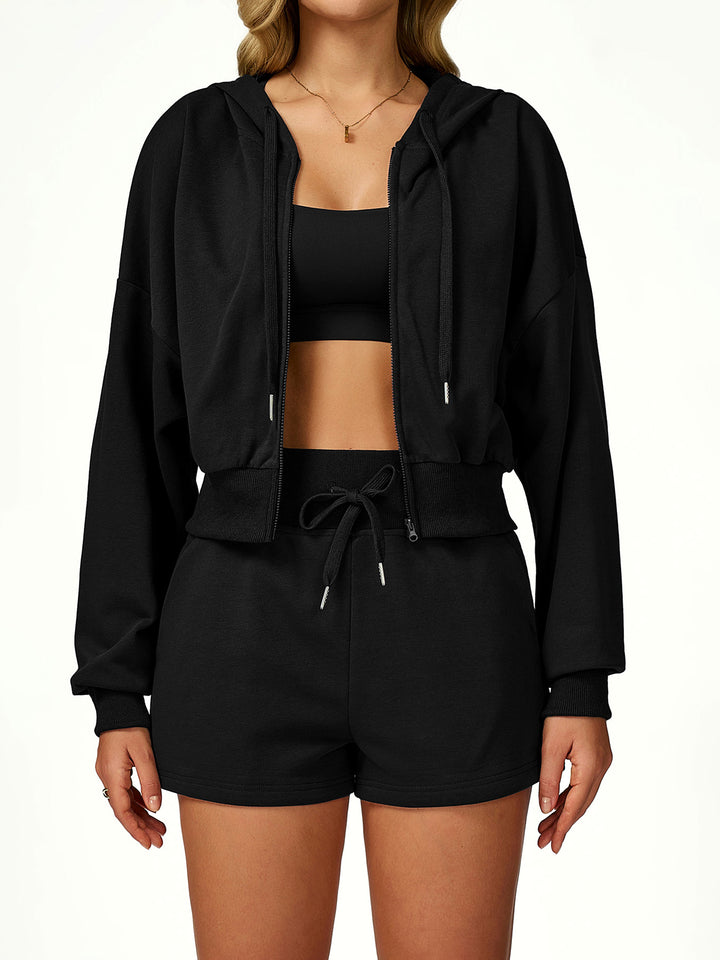 Hooded Zip Cardigan Coat