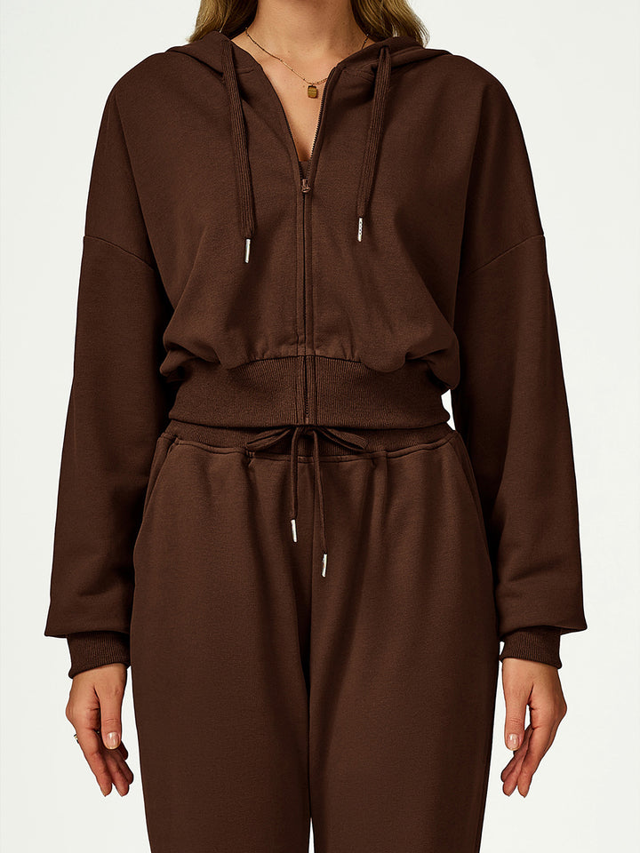 Hooded Zip Cardigan Coat