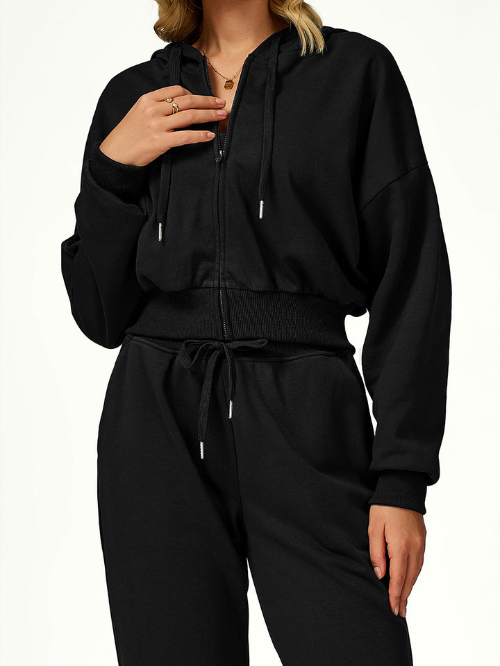 Hooded Zip Cardigan Coat