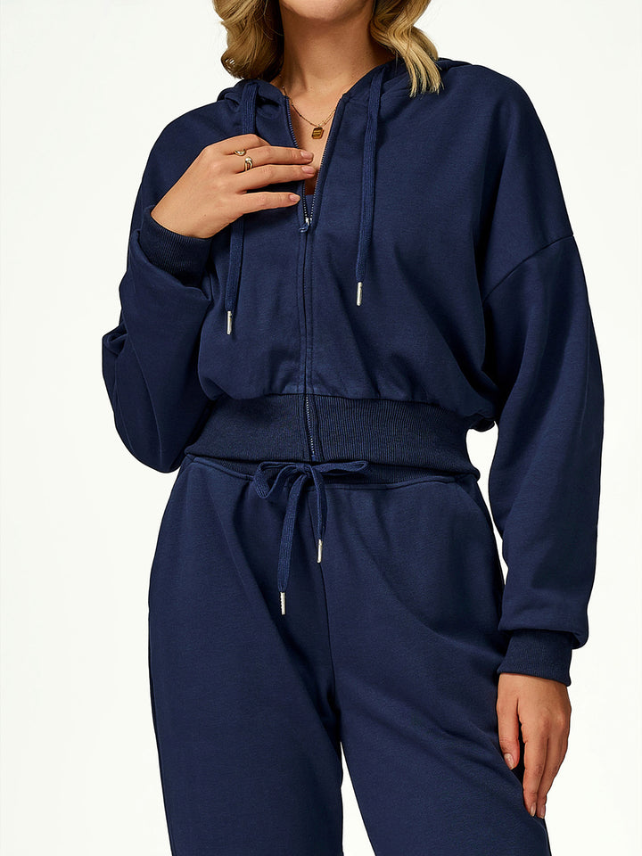 Hooded Zip Cardigan Coat