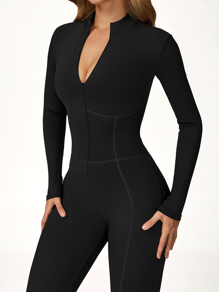 Long-Sleeve Zip Bodysuit