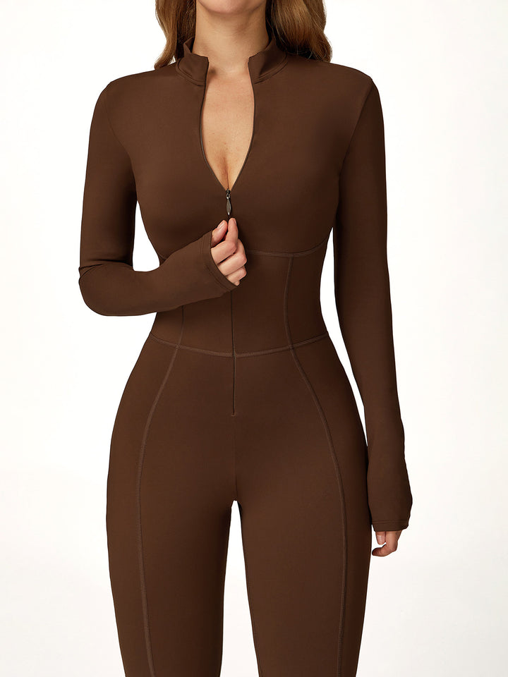 Long-Sleeve Zip Bodysuit
