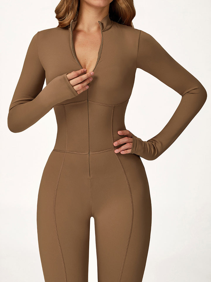 Long-Sleeve Zip Bodysuit