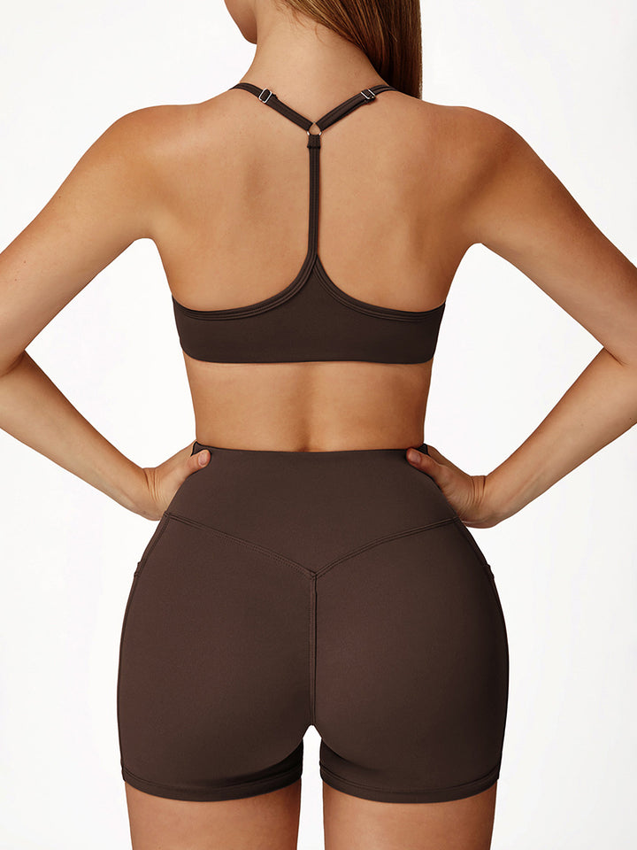Nude Fabric Y-Back Sports Bra