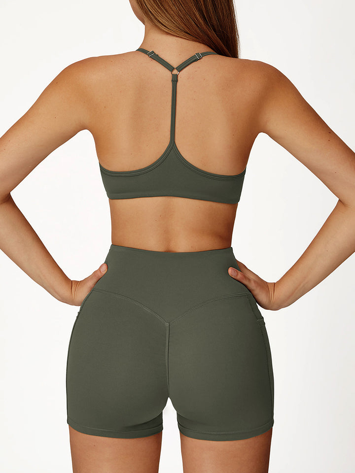 Nude Fabric Y-Back Sports Bra
