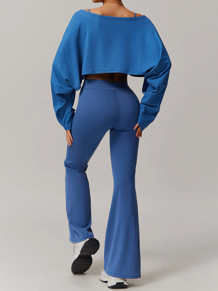 Off-Shoulder Cropped Batwing Top