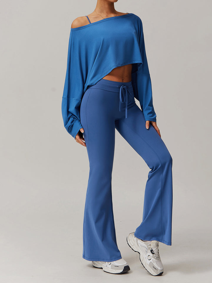 Off-Shoulder Cropped Batwing Top