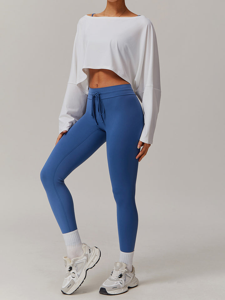 Off-Shoulder Cropped Batwing Top