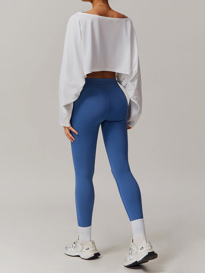 Off-Shoulder Cropped Batwing Top