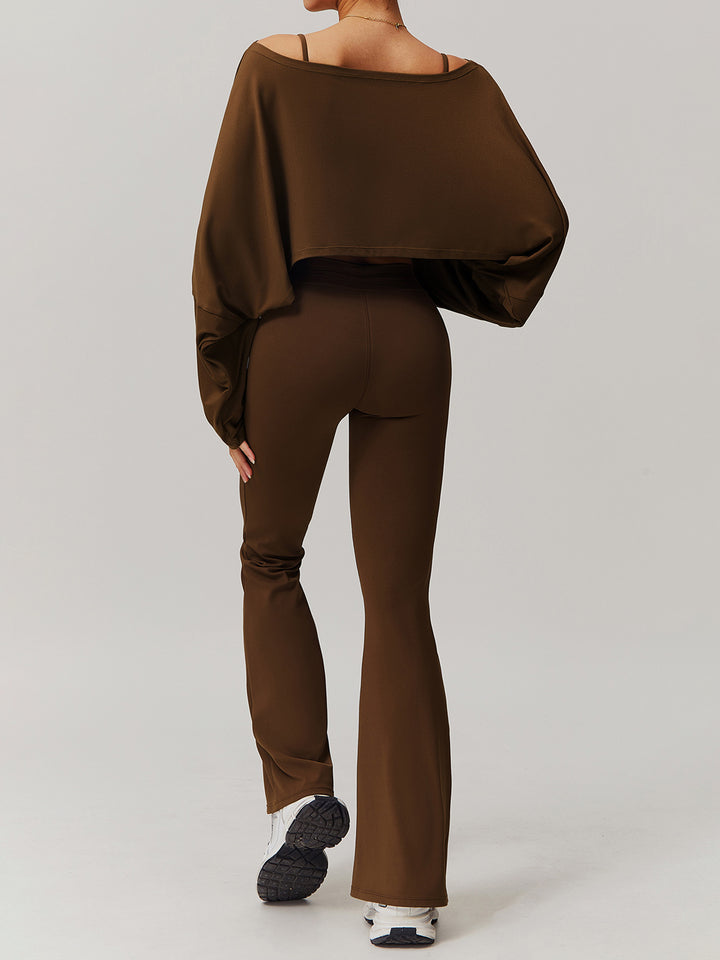 Off-Shoulder Cropped Batwing Top