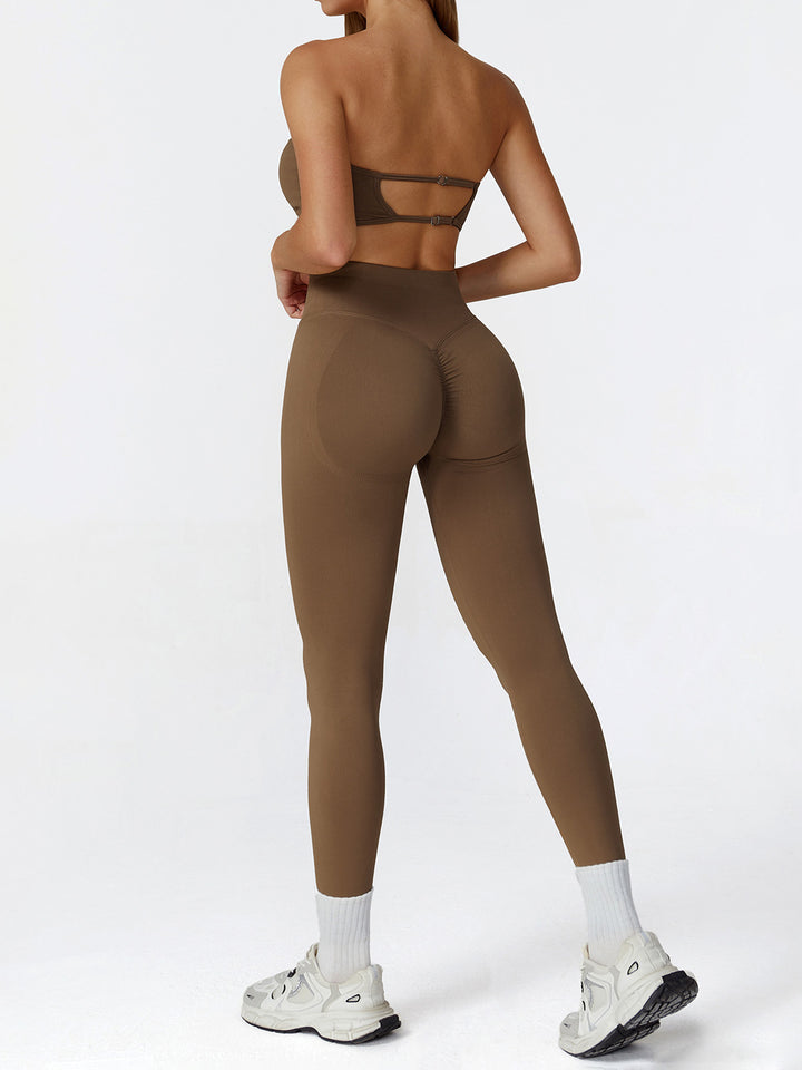 Seamless Bandeau Sports Tupe Top