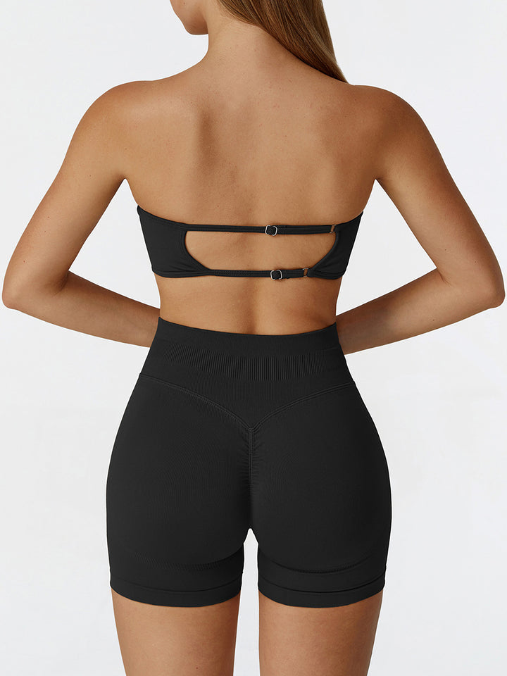 Seamless Bandeau Sports Tupe Top