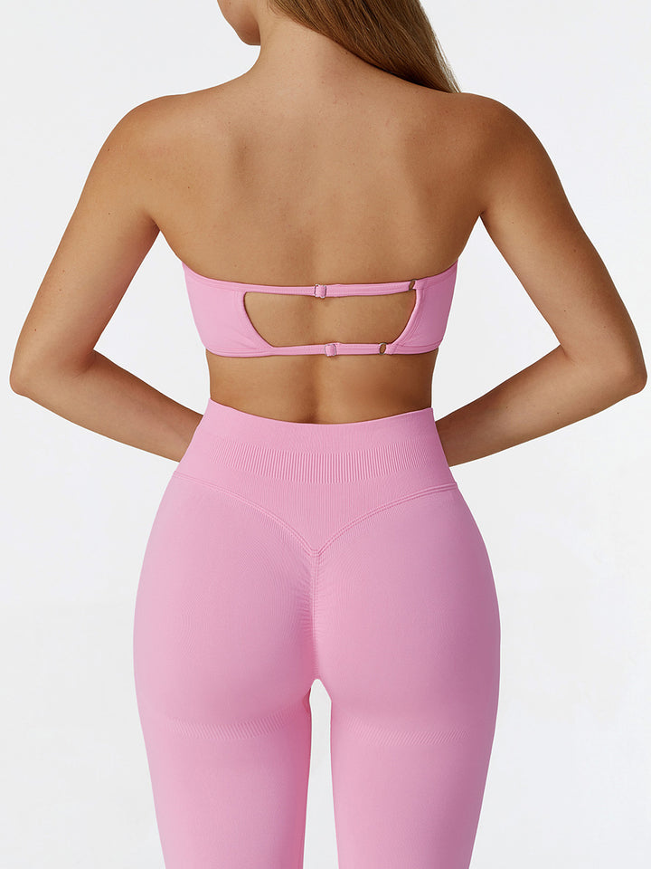 Seamless Bandeau Sports Tupe Top