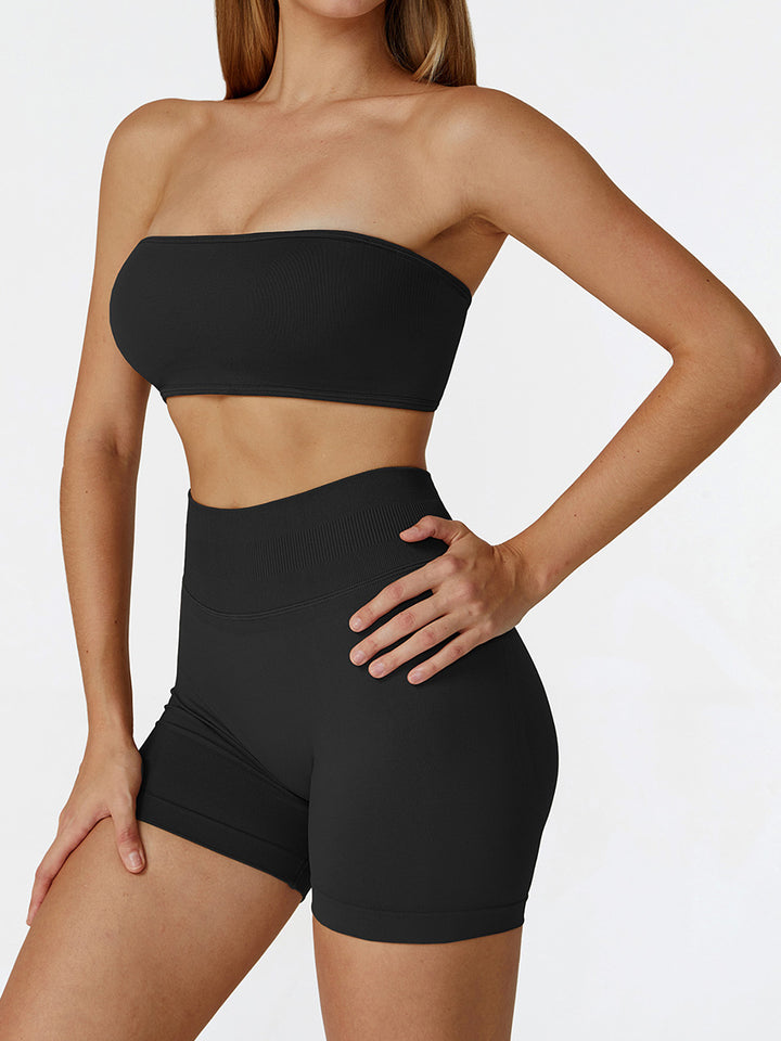 Seamless Bandeau Sports Tupe Top