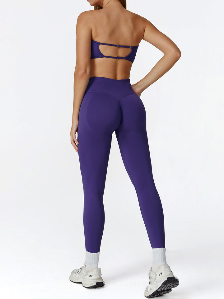 Seamless Bandeau Sports Tupe Top