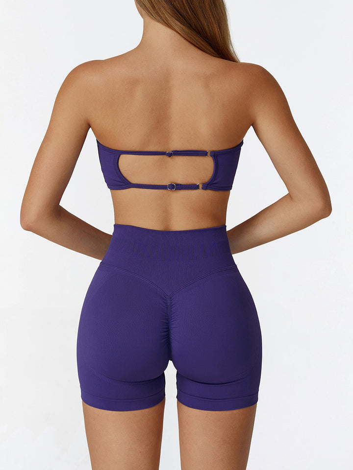 Seamless Bandeau Sports Tupe Top
