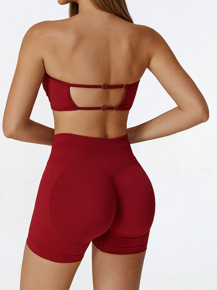 Seamless Bandeau Sports Tupe Top
