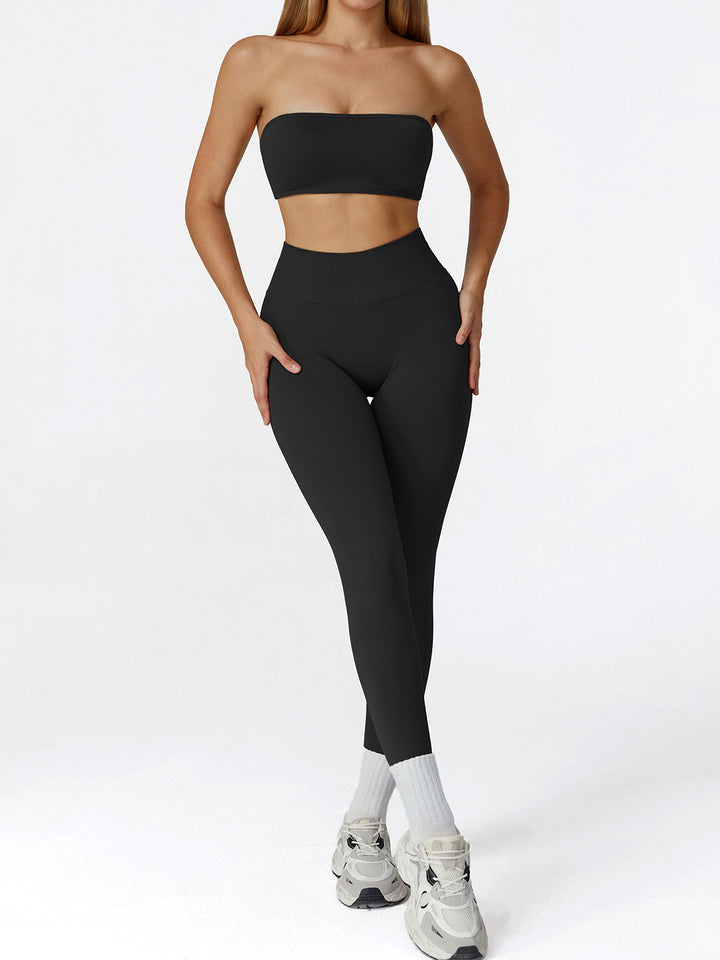 Seamless Bandeau Sports Tupe Top