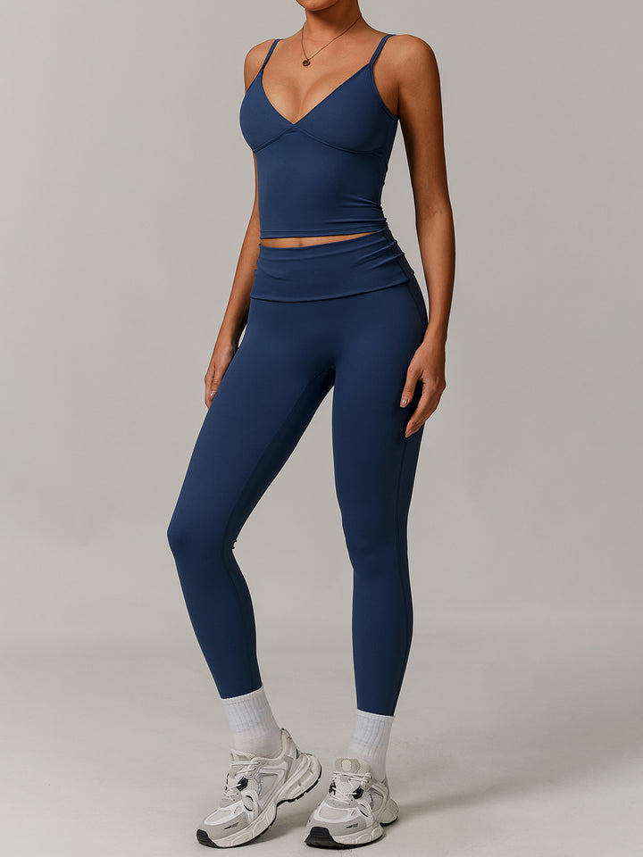 Seamless Folded Waist Sports Bottoms