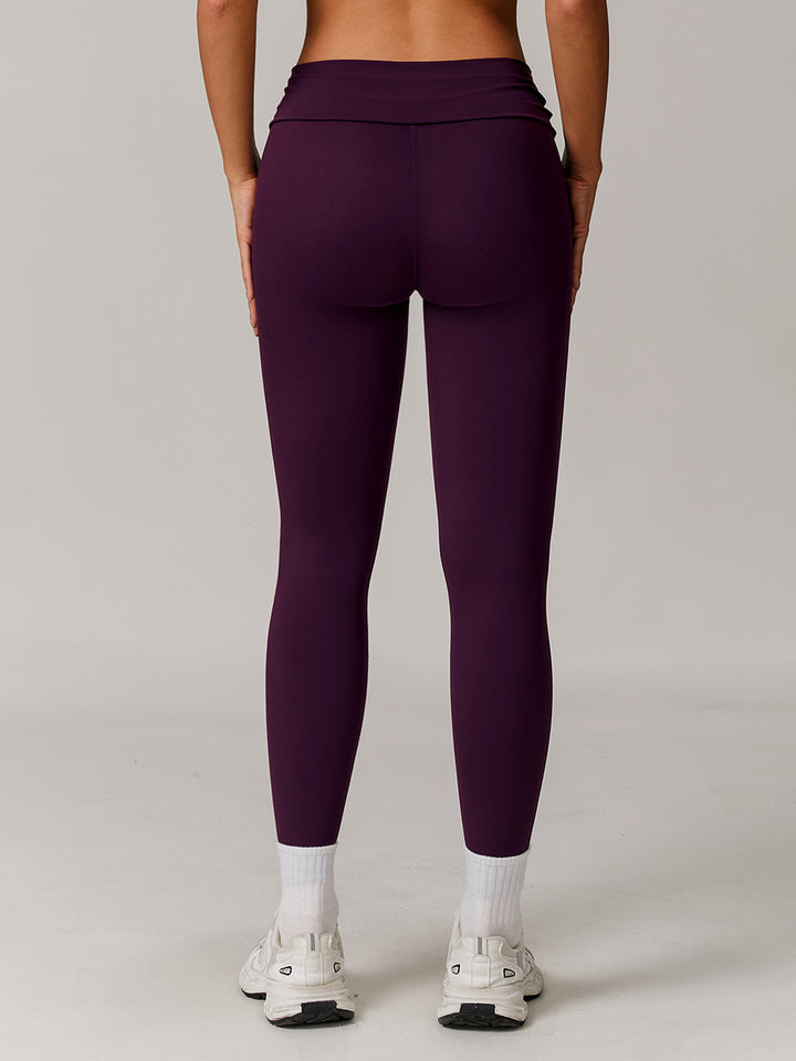 Seamless Folded Waist Sports Bottoms