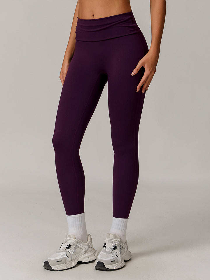 Seamless Folded Waist Sports Bottoms