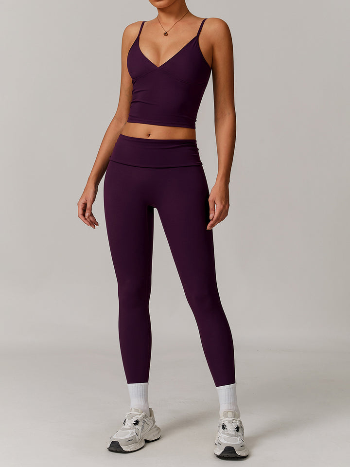 Seamless Folded Waist Sports Bottoms