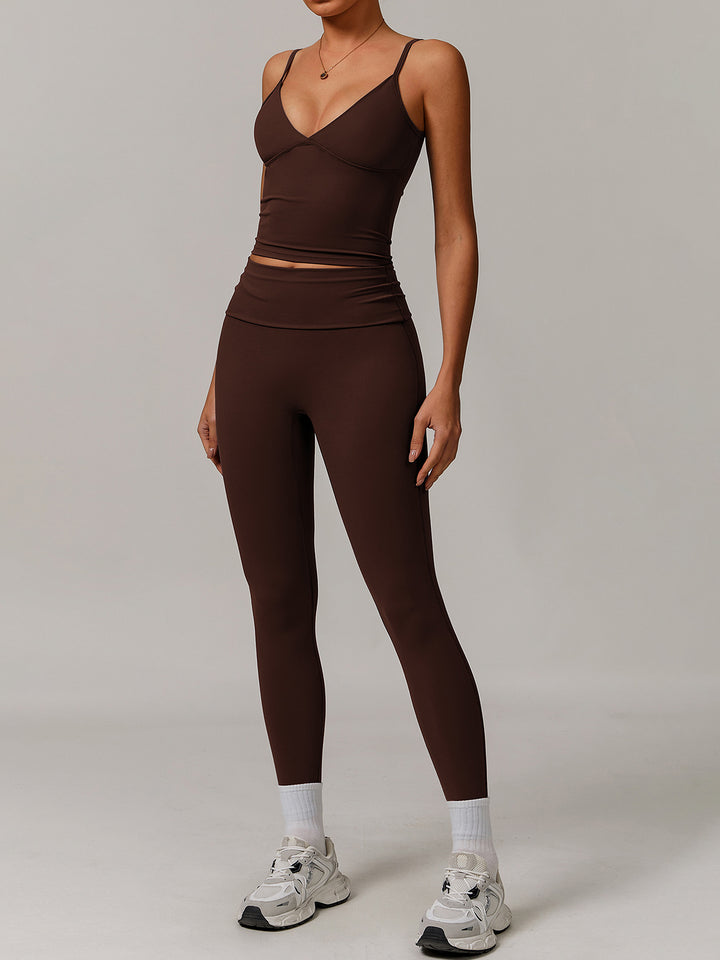 Seamless Folded Waist Sports Bottoms