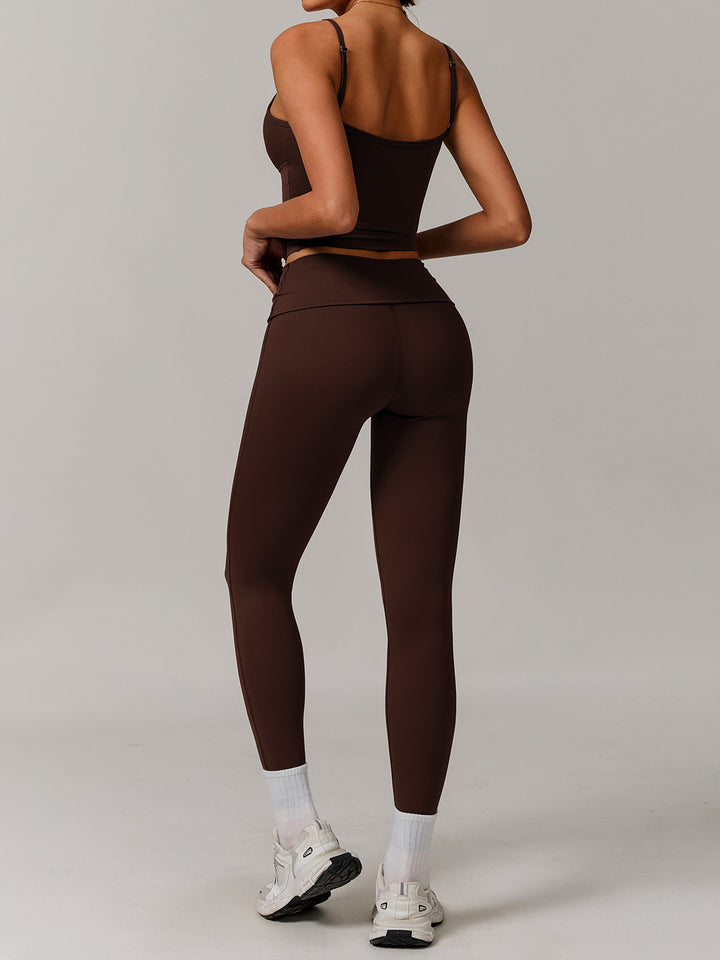 Seamless Folded Waist Sports Bottoms