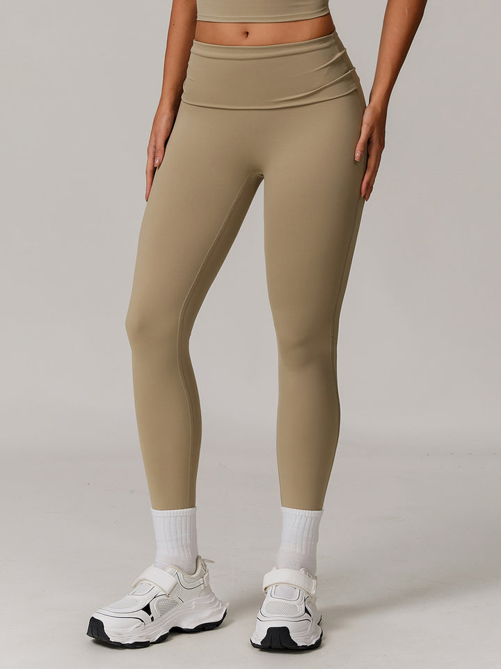 Seamless Folded Waist Sports Bottoms