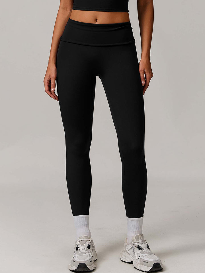 Seamless Folded Waist Sports Bottoms