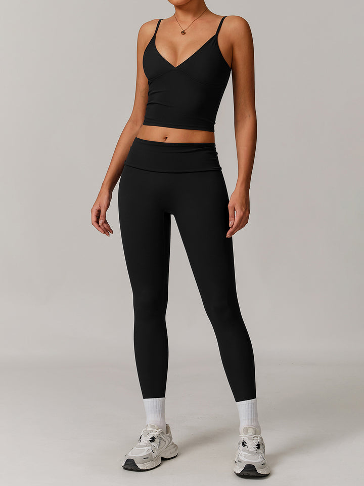 Seamless Folded Waist Sports Bottoms