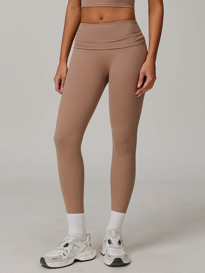 Seamless Folded Waist Sports Bottoms